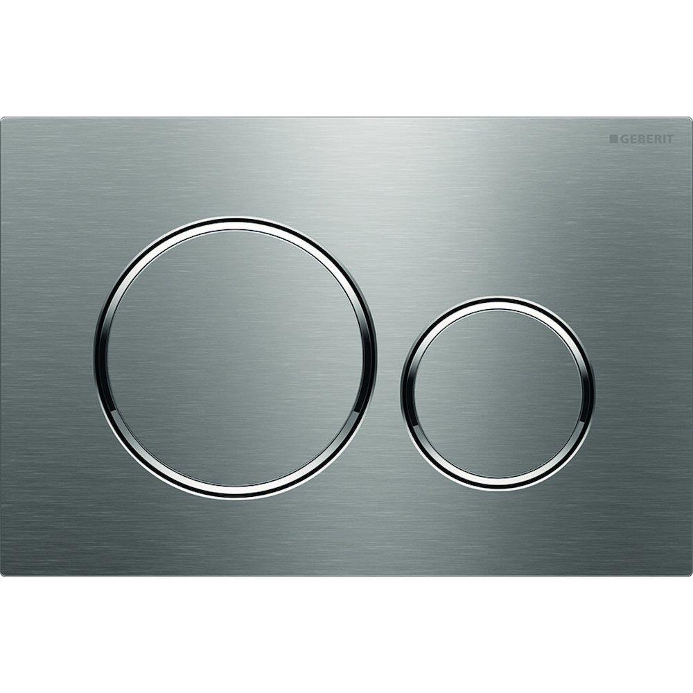 Geberit Sigma 20 Dual-Flush Operating Plate, Matte Chrome / Chrome