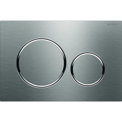 Geberit Sigma 20 Dual-Flush Operating Plate, Matte Chrome / Chrome