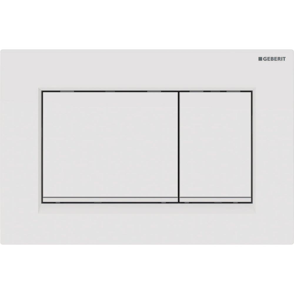 Geberit Sigma 20 Dual-Flush Operating Plate - Front actuation, white / matte white