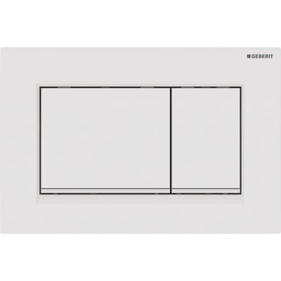 Geberit Sigma 20 Dual-Flush Operating Plate - Front actuation, white / matte white