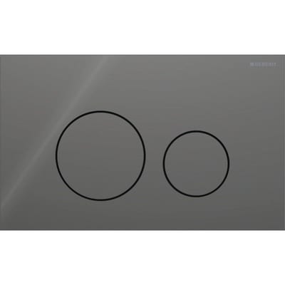 Geberit Sigma 40 Round Operating Plate - Lava, Front, Grey, Dual-Flush