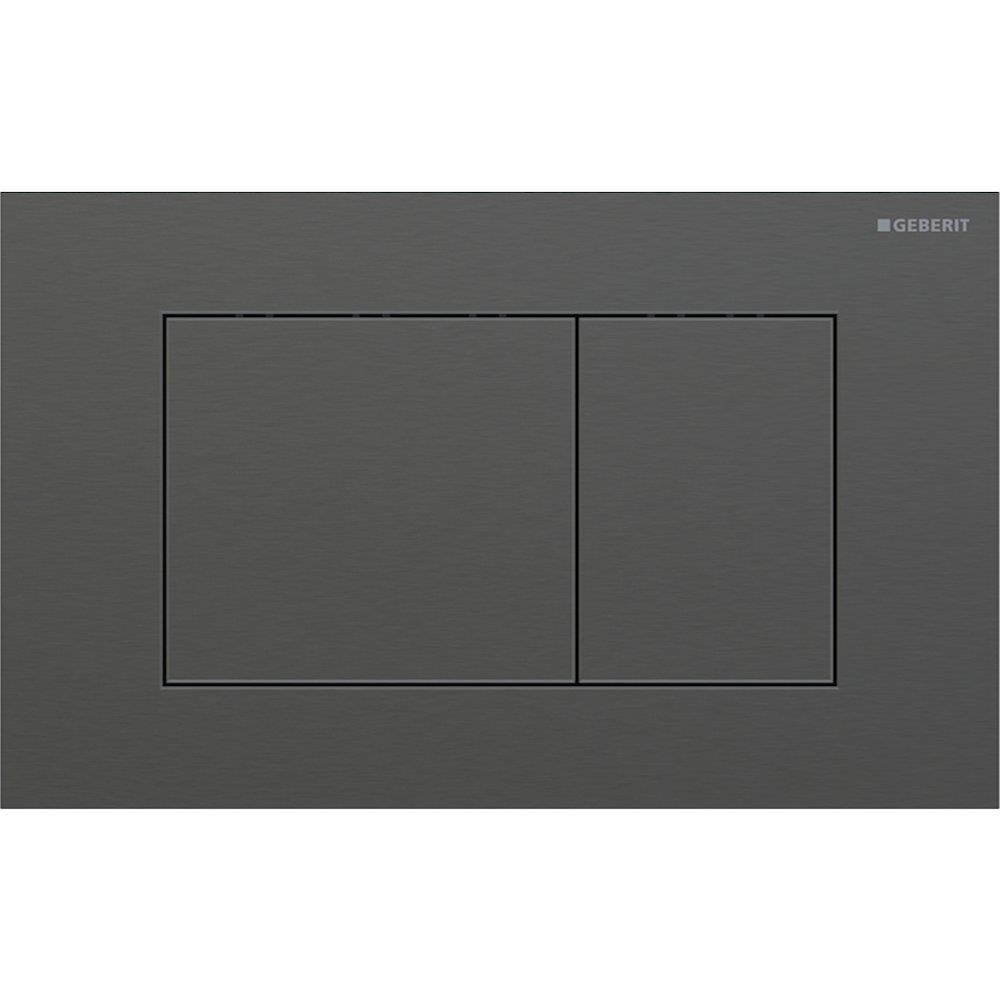 Geberit Sigma 40 Square Operating Plate - Front, black/chrome, Dual-flush, Mechanical
