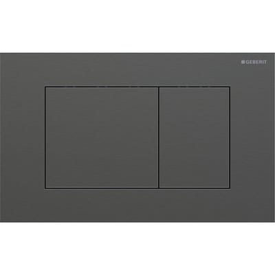 Geberit Sigma 40 Square Operating Plate - Front, black/chrome, Dual-flush, Mechanical