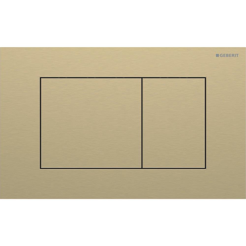 Geberit Sigma 40 Square Actuation Plate — Brass, Dual-Flush, Mechanical