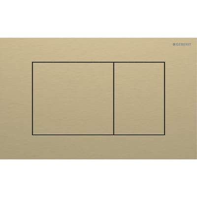 Geberit Sigma 40 Square Actuation Plate — Brass, Dual-Flush, Mechanical