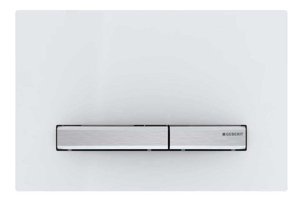 Geberit Sigma 50 Dual-Flush Actuator Plate Alpine White Chrome Front