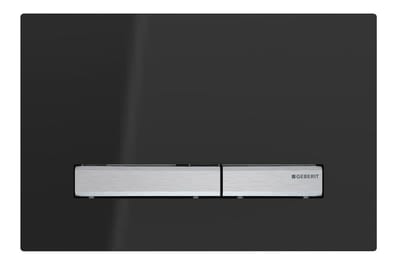 Geberit Sigma 50 Actuator Plate Deep Black Chrome Dual-Flush Mechanical