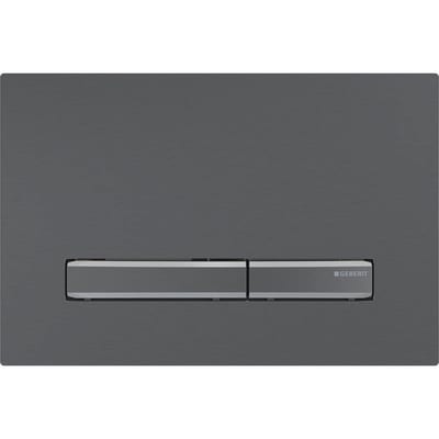Geberit Sigma 50 Actuator Plate, front, black on black, dual-flush, mechanical