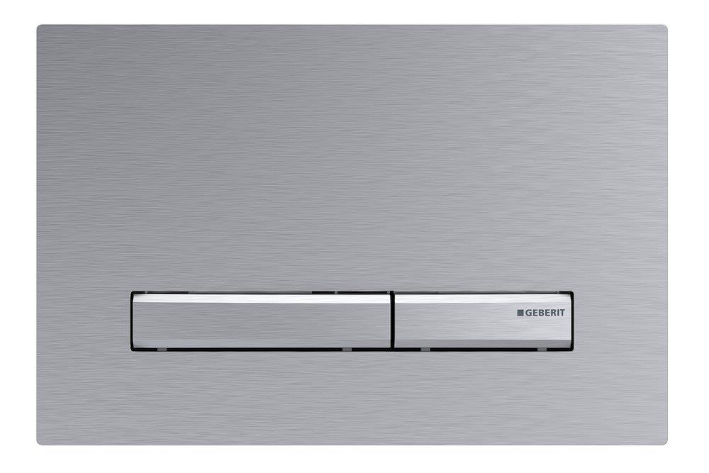 Geberit Sigma 50 Dual-Flush Operating Plate, Front, Matt Chrome, Mechanical