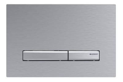 Geberit Sigma 50 Dual-Flush Operating Plate, Front, Matt Chrome, Mechanical