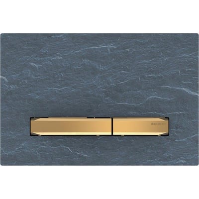 Geberit Sigma 50 Flush Plate Mustang Slate / Brass, Dual-Flush Mechanical