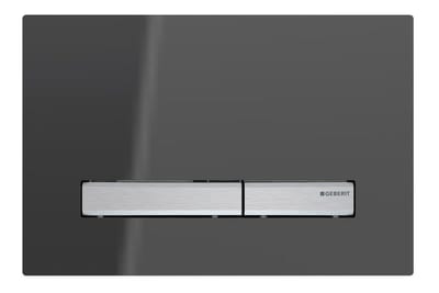 Geberit Sigma50 Dual-Flush Actuator Plate - Smoky Grey, Chrome Buttons