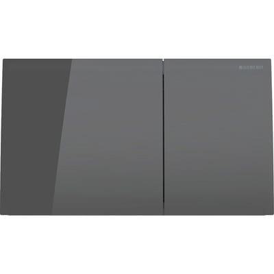 Geberit Sigma 70 Flush Actuator Plate Lava - Front, Grey Glass, Dual-Flush, Mechanical