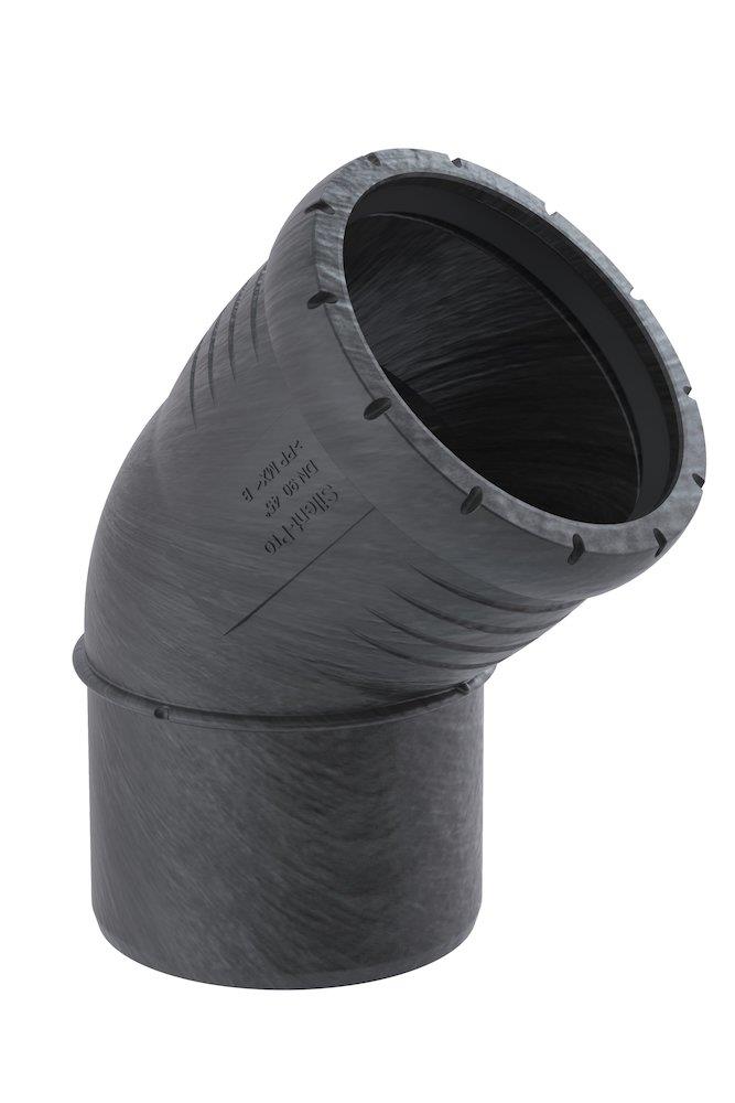 Geberit Silent Pro Bend - 75mm, 75mm, 45°