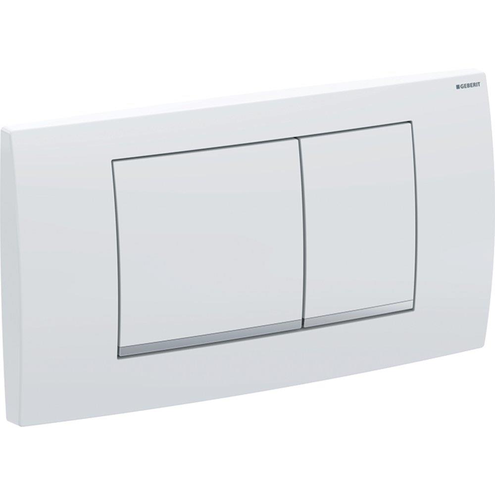 Geberit Twinline 30 Operating Plate - Front, Matte Chrome, Dual-Flush, Mechanical