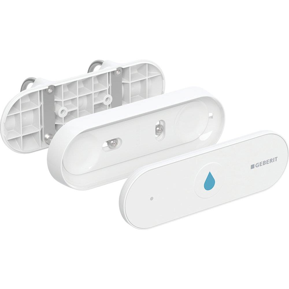 Geberit WC flush control with Bluetooth, white, single-flush, front, electronic