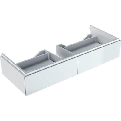 Geberit Xeno² Base cabinet - 220mm, lacquered, 1174mm, 462mm, white, 2 drawers, push-open only