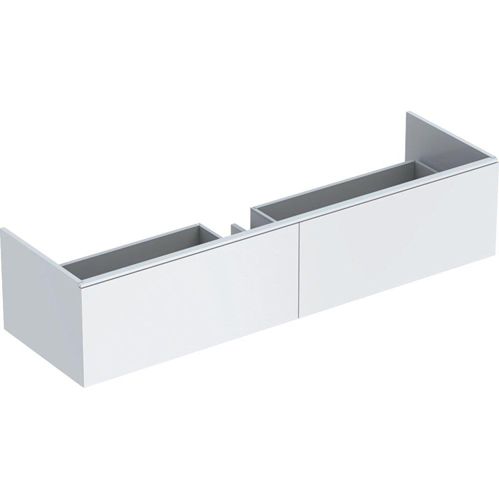 Geberit Xeno² base cabinet — 1595×350×473 mm, lacquered, 2 drawers, push-open