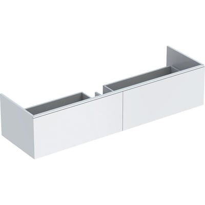 Geberit Xeno² base cabinet — 1595×350×473 mm, lacquered, 2 drawers, push-open