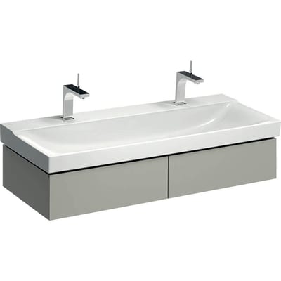 Geberit Xeno² base cabinet, greige, 220 mm, lacquered, 1174 x 462 mm, grey, 2 drawers