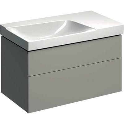 Geberit Xeno² base cabinet greige - 530mm, lacquered, 880x462 mm, 2 drawers