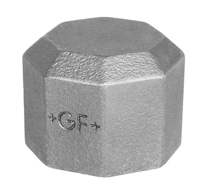 GF End Socket Coupling 3/8", Electro-Galvanised Steel, 18 mm Length