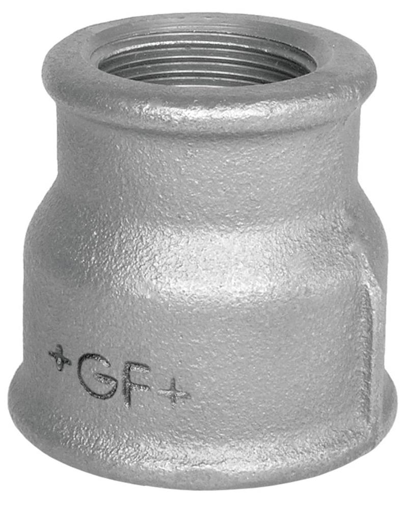 GF Form Reducing Socket, Electro-Galvanised Steel - 3/8" x 1/8", Female/Female