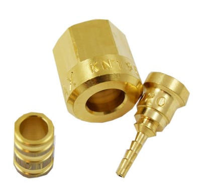 Gomax Quadra Capillary tube nipple straight with union nut without valve release DN2 - 1/4" flare, 120bar, DN2, HFC, R744, 10PCS