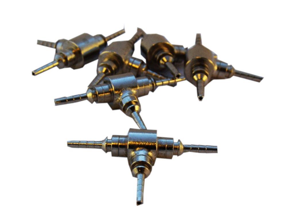 Gomax Quadra T-nipple - 1/4" flare, 120bar, DN2, HFC, R744, 10PCS