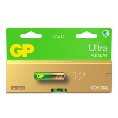 GP Ultra G-Tech Battery Alkaline - AA (LR06), 12PCS, 1,5V
