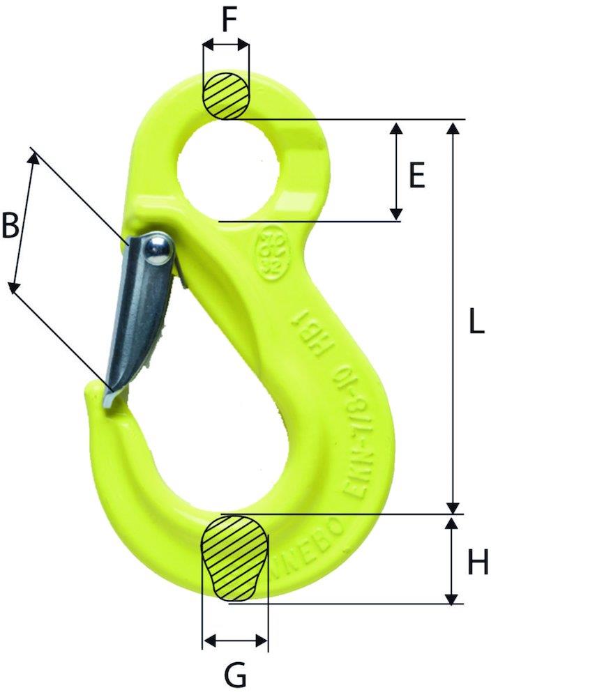 GrabIQ klasse 10 Load Hook type EKN 10-10 with latch