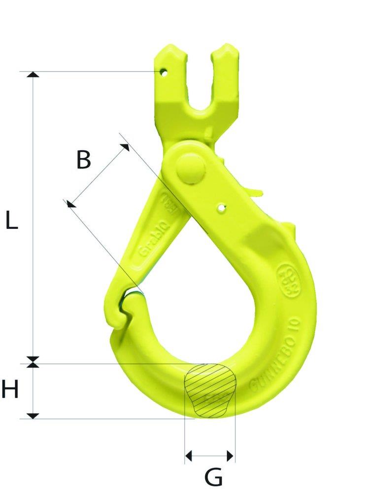 GrabIQ klasse 10 Safety Hook type GBK 10-10