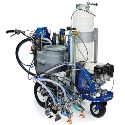 Graco LineLazer V 200DC HP Reflective Series Airless Line Striper, 2 Auto Guns, 1 Tank