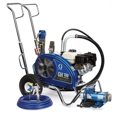 Graco GH 130 Convertible Standard Series Gas Hydraulic Airless Sprayer with Electric Motor Kit