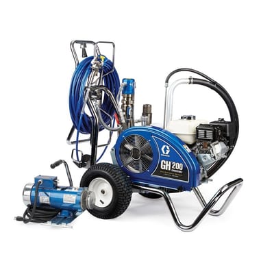 Graco GH 200 Convertible Standard Series Gas Hydraulic Airless Sprayer with Electric Motor Kit