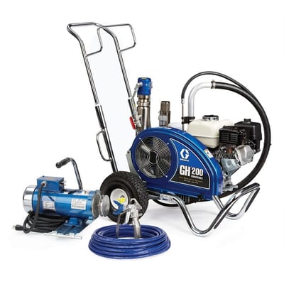 Graco GH 200 Convertible ProContractor Series Gas Hydraulic Airless Sprayer with Electric Motor Kit