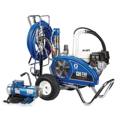 Graco GH 230 Convertible ProContractor Series Gas Hydraulic Airless Sprayer with Electric Motor Kit