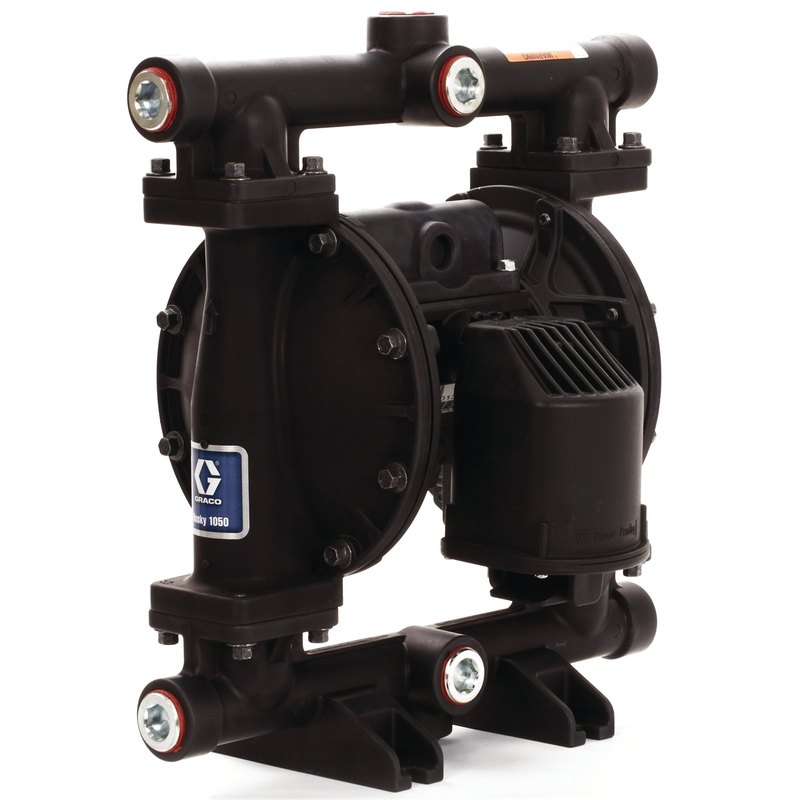 Graco Husky 1050 air-operated double diaphragm pump, aluminum fluid section, 1 in., Buna-N seats, Buna-N balls, Buna-N diaphragm 647671
