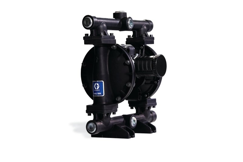 Graco Husky 1050 air-operated double diaphragm pump with drum riser tube, aluminium, 1 in.