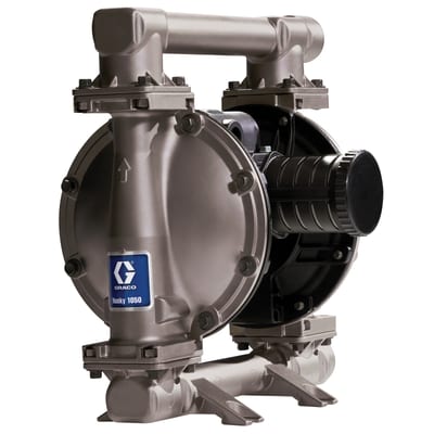 Graco Husky 1050 air-operated double diaphragm pump, stainless steel, 1 in. NPT, Stainless Steel seats, 316 Stainless Steel balls, PTFE/EPDM 2-Piece diaphragm