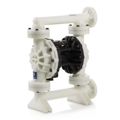 Graco Husky 15120 air-operated double diaphragm pump, polypropylene, center port manifold, 1-1/2 in. (Center Port), Polypropylene seats, Santoprene balls, Santoprene diaphragm