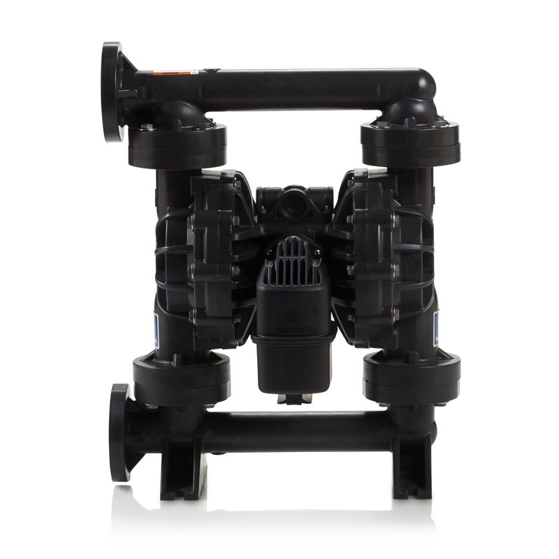 Graco Husky 15120 air-operated double diaphragm pump, pvdf (kynar), end port manifold, 1-1/2 in. (End Port), PVDF (Kynar) seats, PTFE balls, Santoprene diaphragm