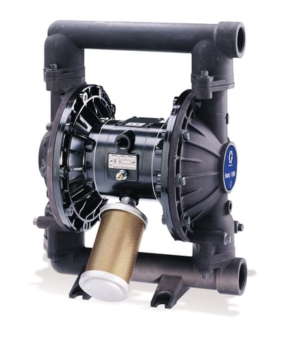 Graco Husky 1590 air-operated double diaphragm pump, polypropylene, 1-1/2 in. (end port), Stainless Steel seats, PTFE balls, PTFE/EPDM 2-Piece diaphragm DB2311