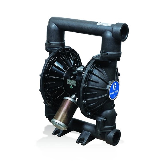 Graco Husky 2150 air-operated double diaphragm pump, aluminium, 2 in. NPT, fluoroelastomer (fkm/viton) seats, FKM (Viton) balls, FKM (Viton) diaphragm