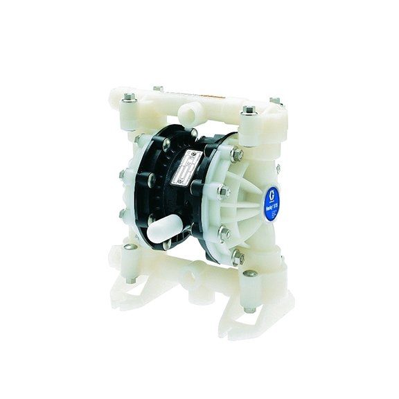 Graco Husky 515 air-operated double diaphragm pump, pvdf (kynar), 1/2 in. NPT, PVDF (Kynar) seats, FKM (Viton) balls, FKM (Viton) diaphragm