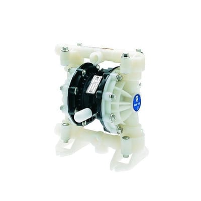 Graco Husky 515 air-operated double diaphragm pump, pvdf (kynar), 1/2 in. NPT, PVDF (Kynar) seats, PTFE balls, PTFE Overmold diaphragm