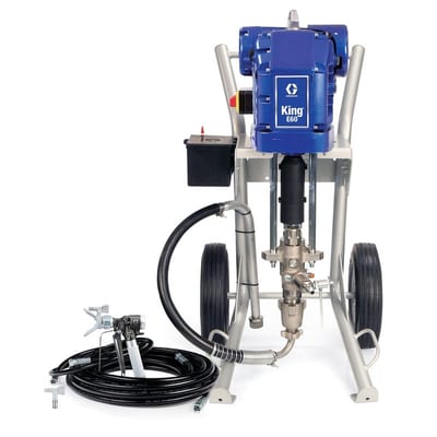 Graco King E60 Hazardous Location Heavy Duty Cart Integrated Filter Gun Hose Whip Tip