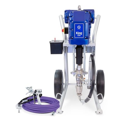 Graco King E50 Hazardous Location Heavy Duty Cart Integrated Filter Gun Hose Whip Tip