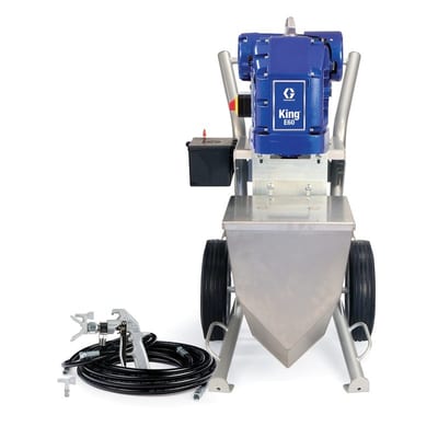 Graco King E60 Hazardous Location Heavy Fluids Heavy Duty Cart Hopper No Filter Gun Hose Whip Tip