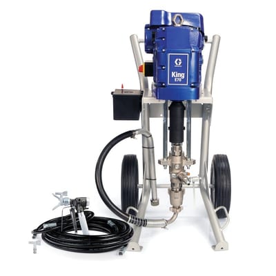 Graco King E70 Heavy Duty Cart Integrated Filter Gun Hose Whip Tip